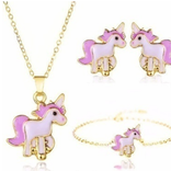 La Licornerie Necklace, Earrings and Bracelet Unicorn Set