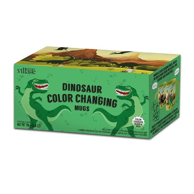 La Licornerie Ensemble 2 tasses et chocolat chaud vert dinosaure (Change couleur)