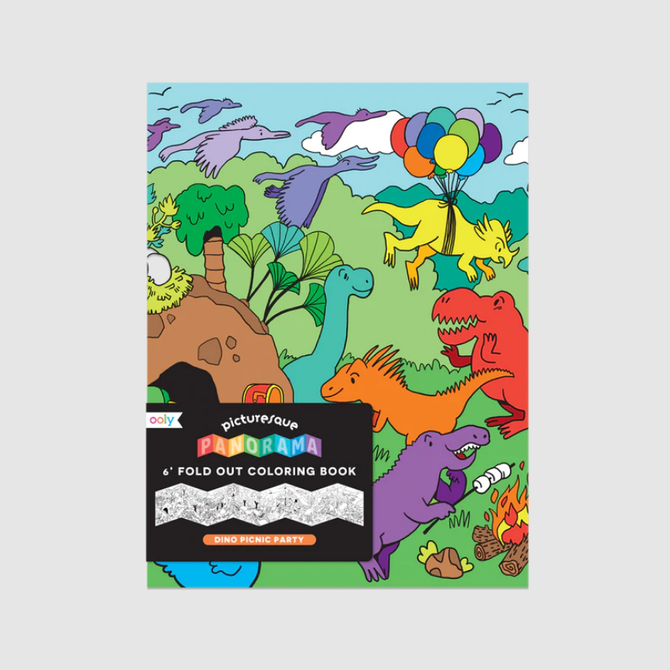 La Licornerie Panorama à colorier Dinosaures