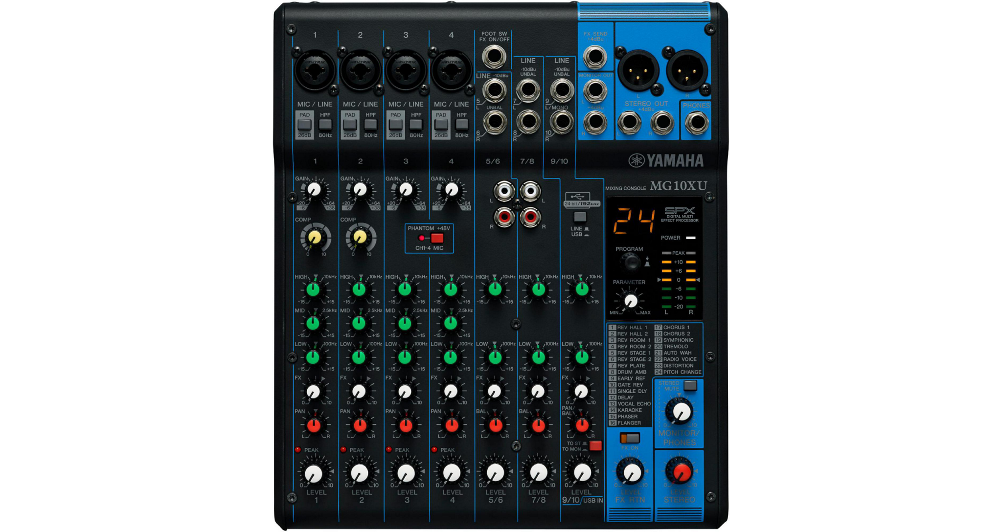 Yamaha Mg10xu 10 Input Mixer With Built In Effects Yamaha Mg10xu 10 Input Mixer With Built In Effects