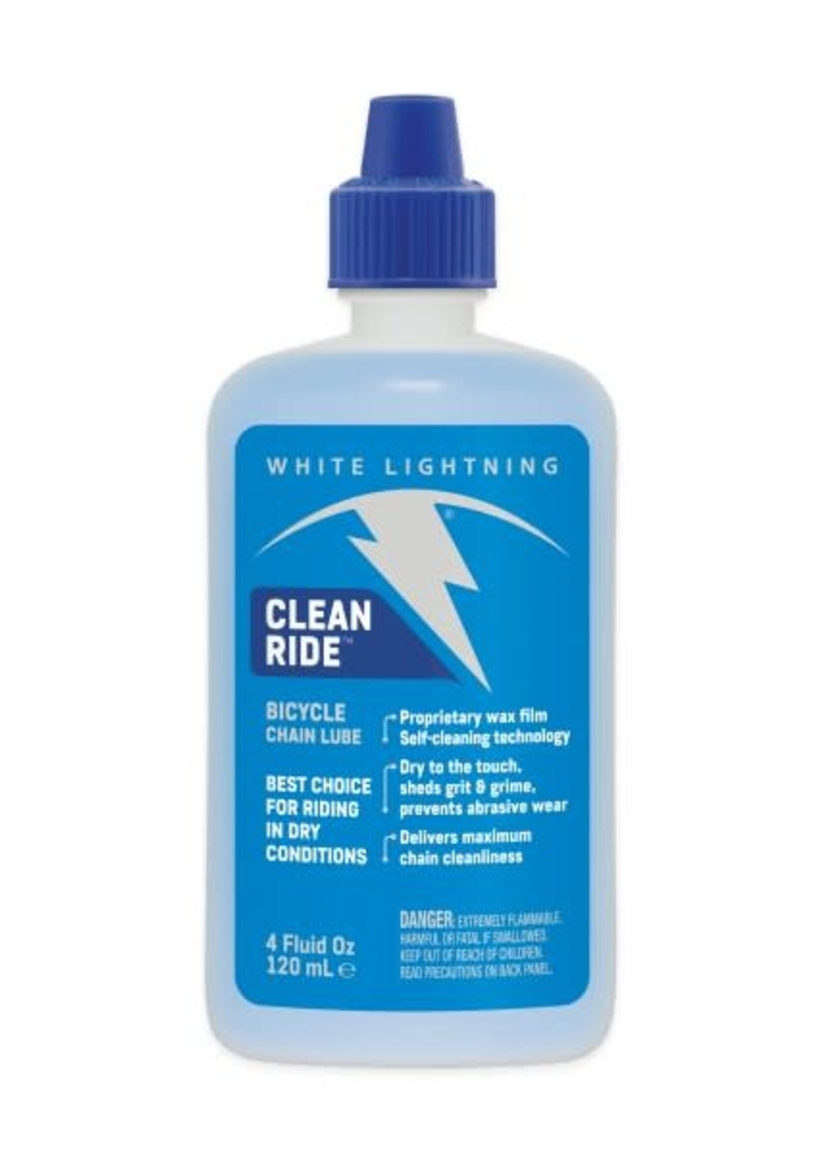 White Lightning Clean Ride Chain Lubricant, 4oz Drip
