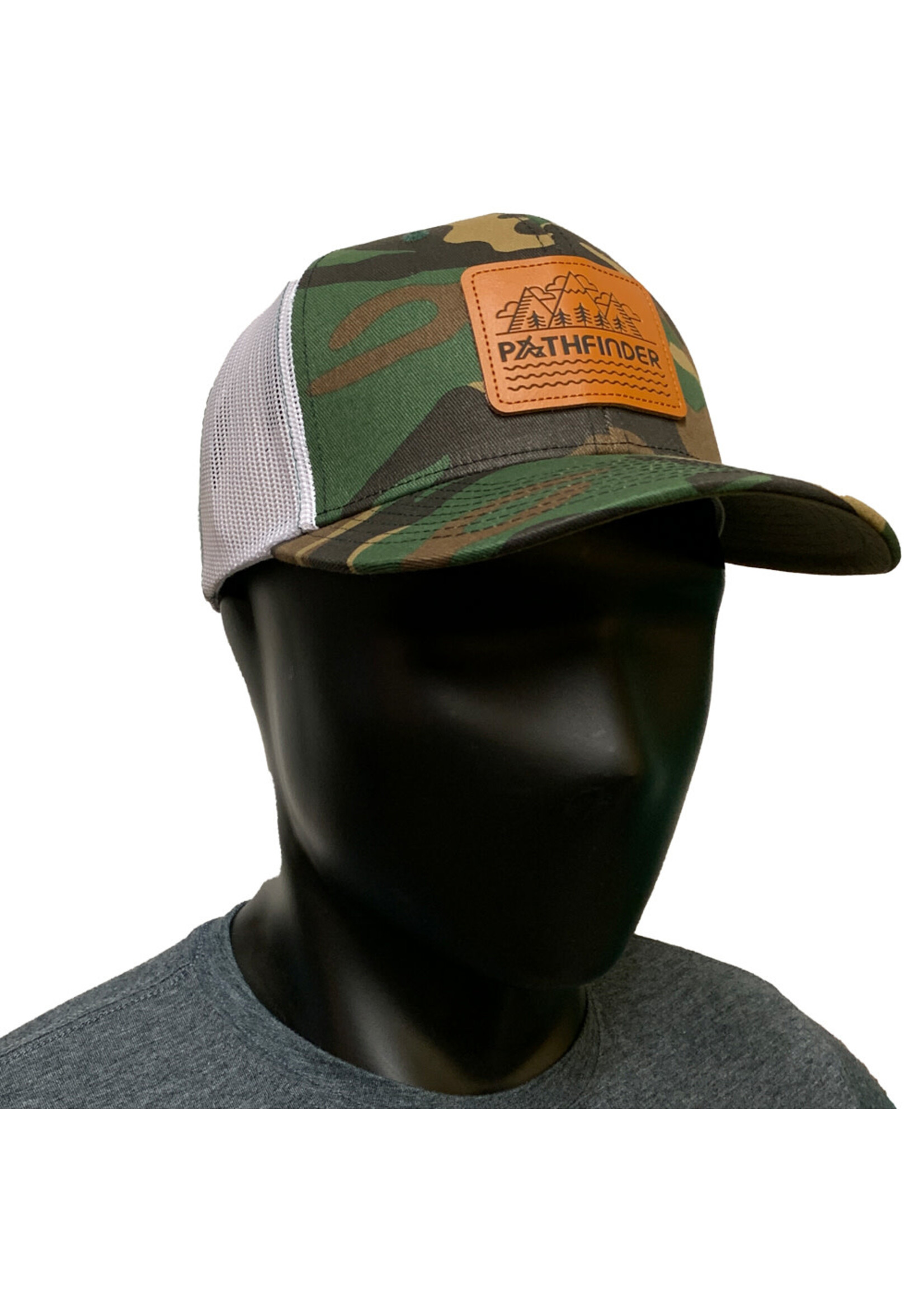 Pathfinder Mesh Back Trucker Leather Linescape