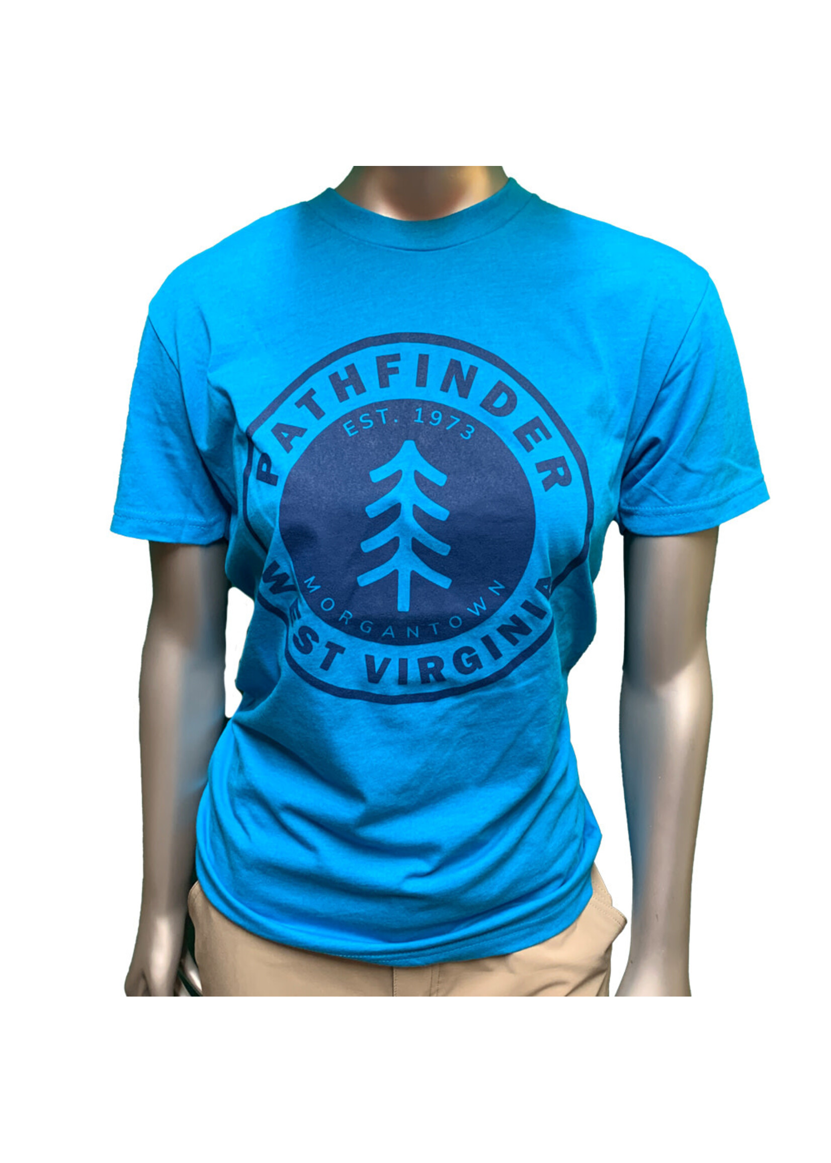Pathfinder Pine Tree Tee Turquoise/Navy