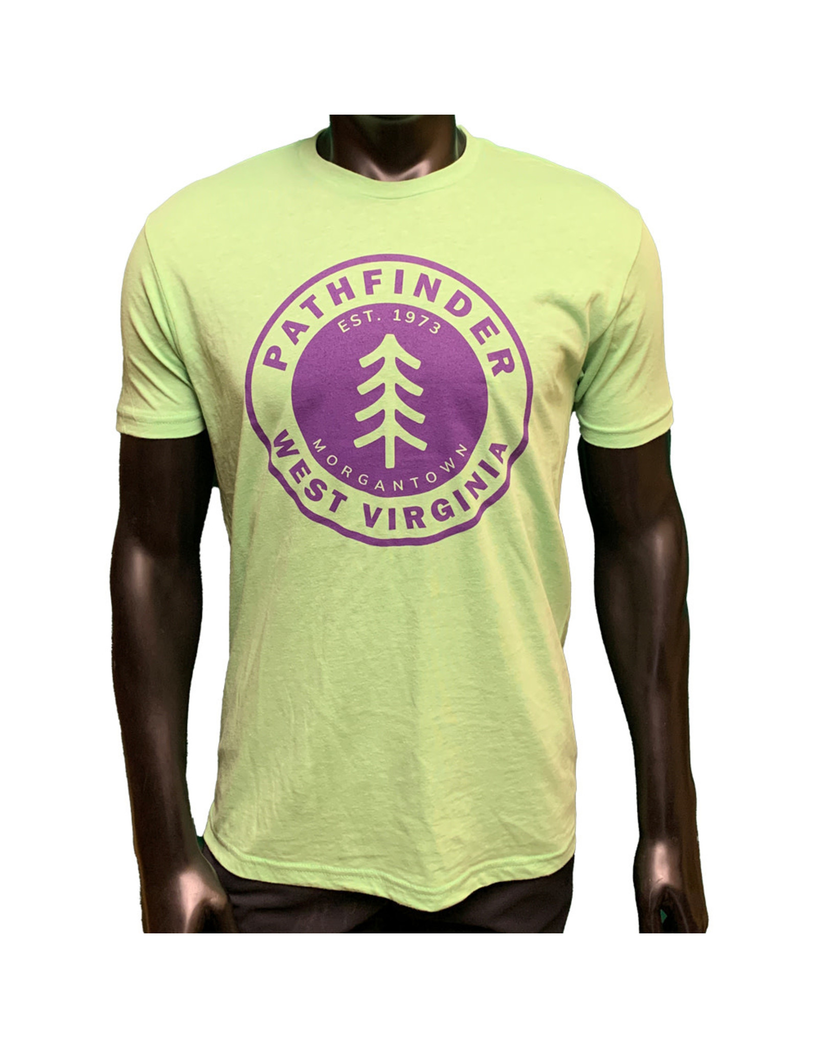 Pathfinder Pine Tree Tee Apple Green/Purple