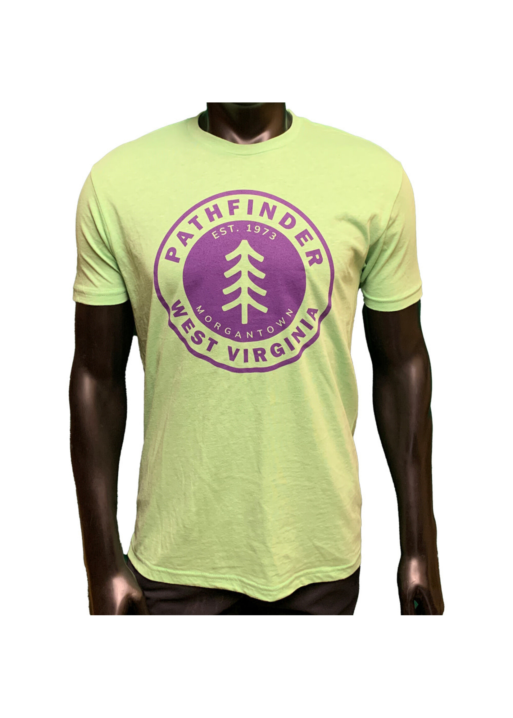 Pathfinder Pine Tree Tee Apple Green/Purple