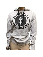 Pathfinder Pine Tree French Terry Hooded Pullover Heather Grey/Black