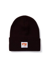 Tight Knit Fold Over Beanie-Brown-O/S