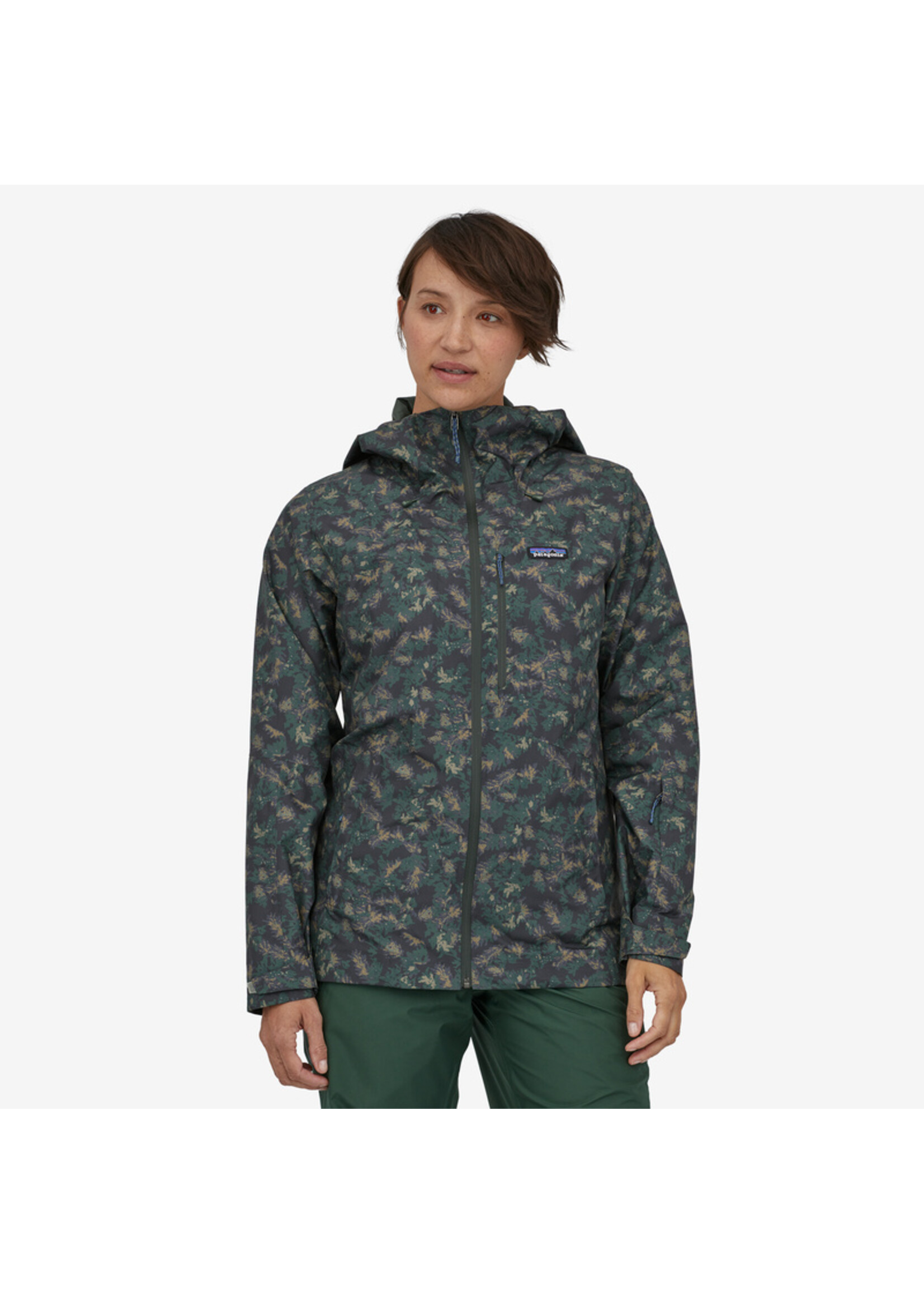 Patagonia W Powder Town Jacket - Snow Pine: Pinyon Green