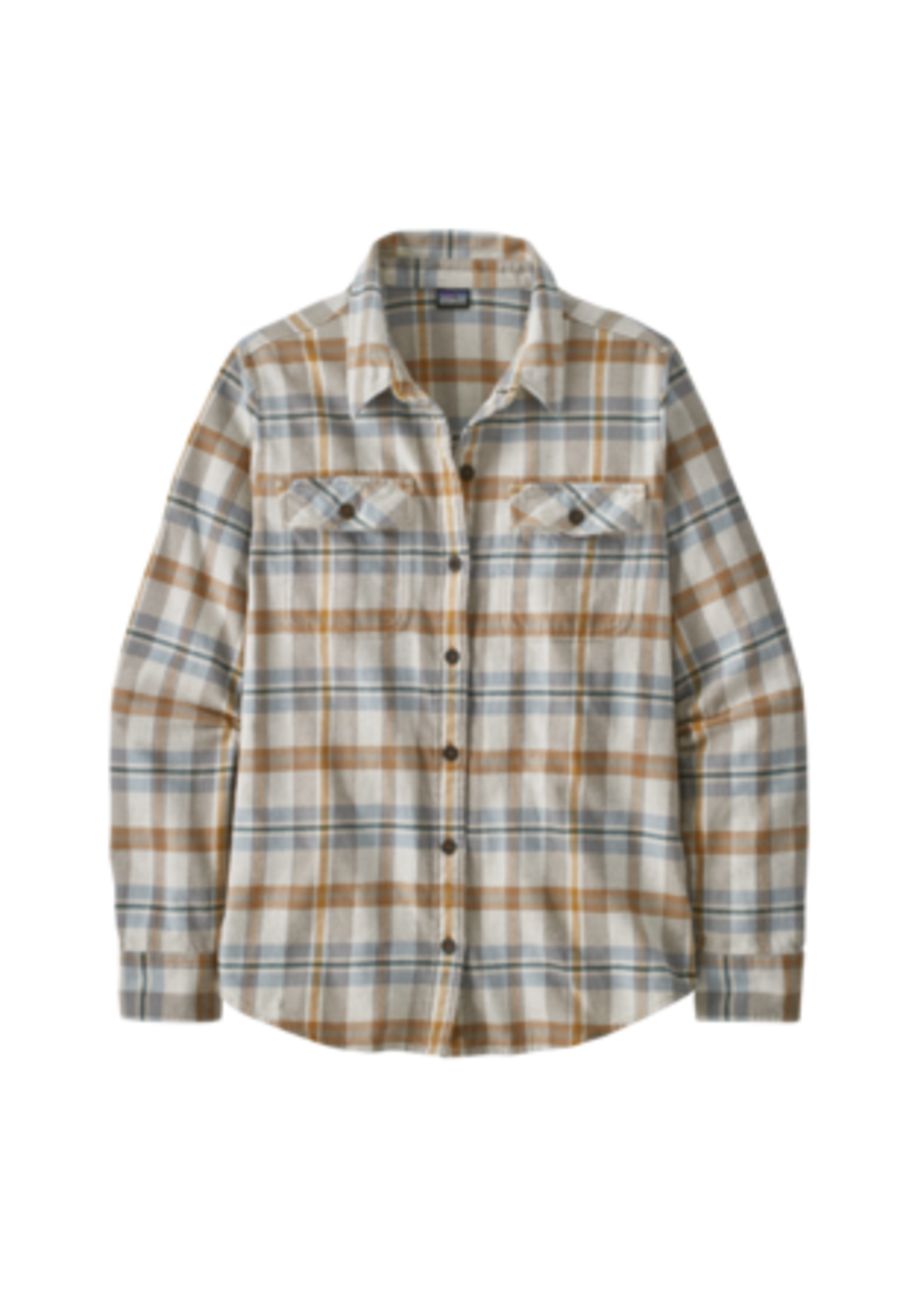 Patagonia W's L/S Org Cotton MW Fjord Flannel  - Fields: Natural