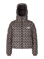 The North Face Womens Hydrenalite™ Down Hoodie - Coal Brown TNF Monogram Print