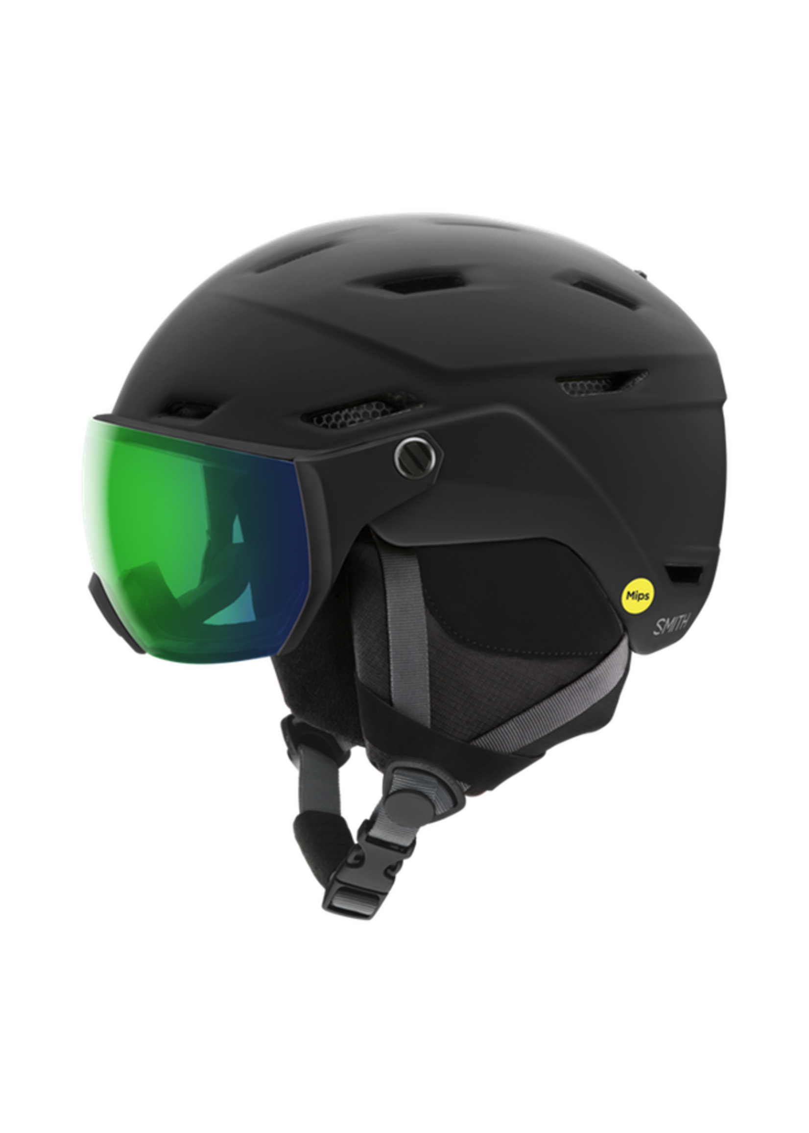 Smith Survey MIPS Helmet - Matte Black with Everyday Green Mirror Lens