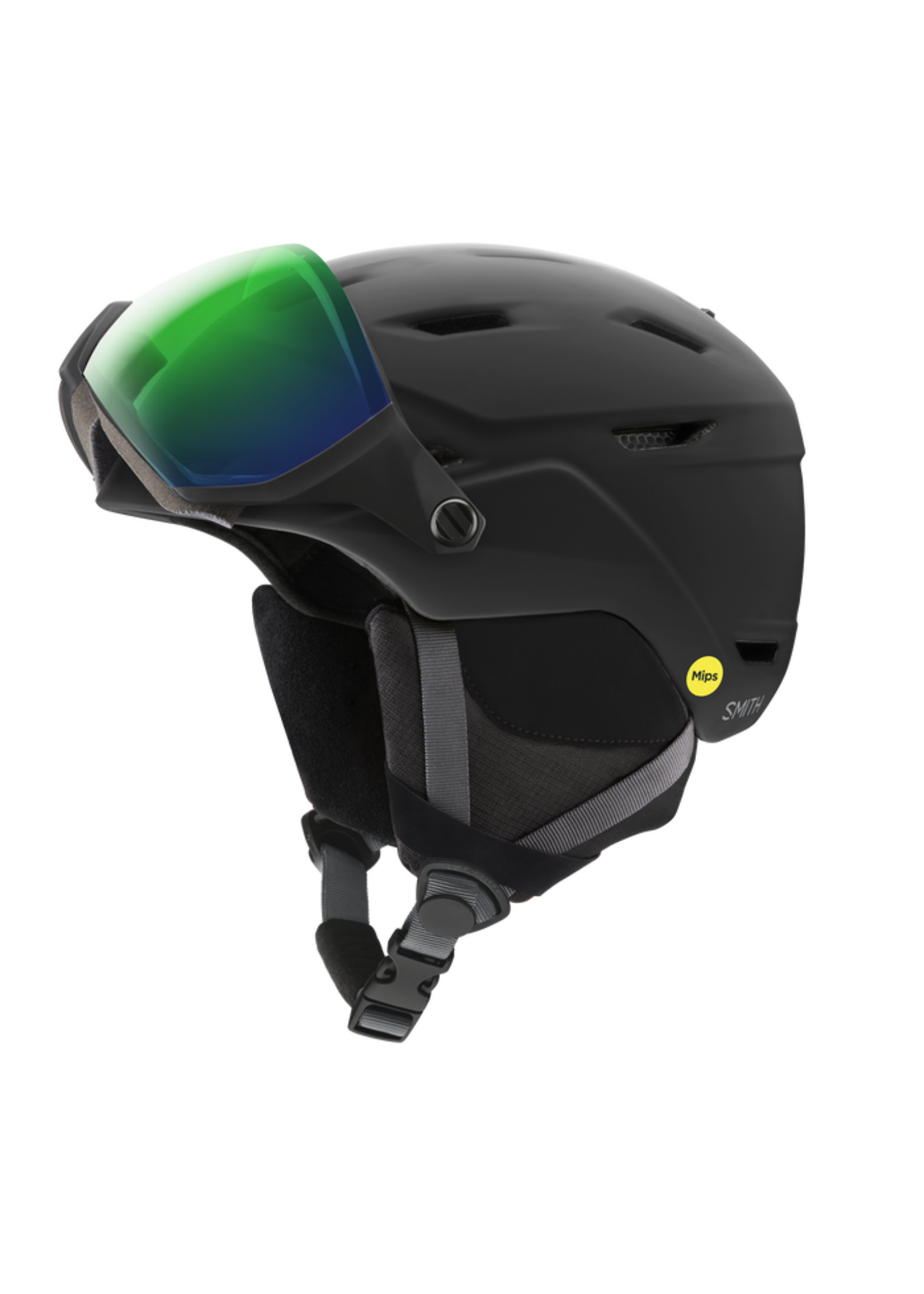 Smith Survey MIPS Helmet - Matte Black with Everyday Green Mirror Lens