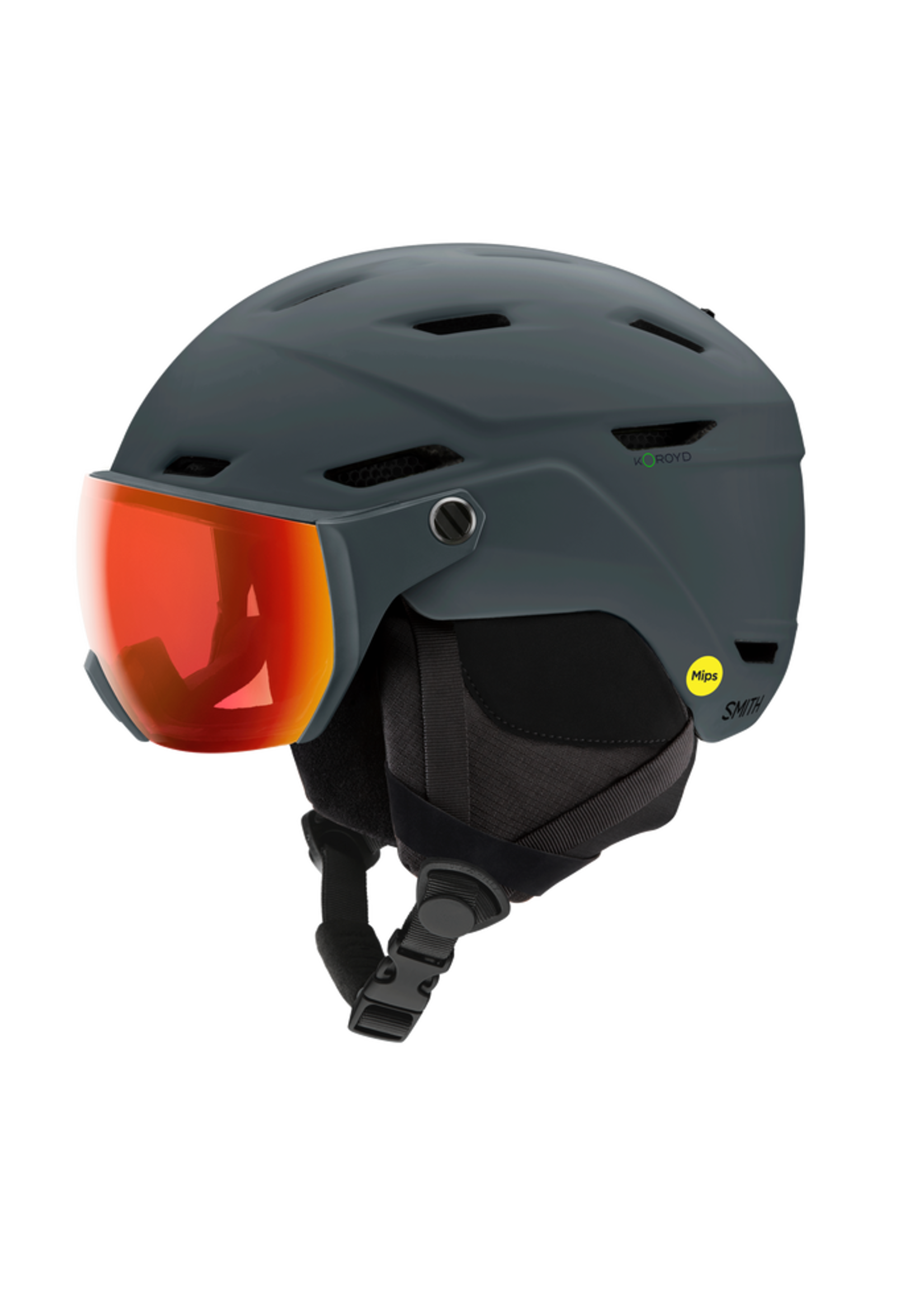 Smith Survey MIPS Helmet - Matte Charcoal with Everyday Red Mirror Lens