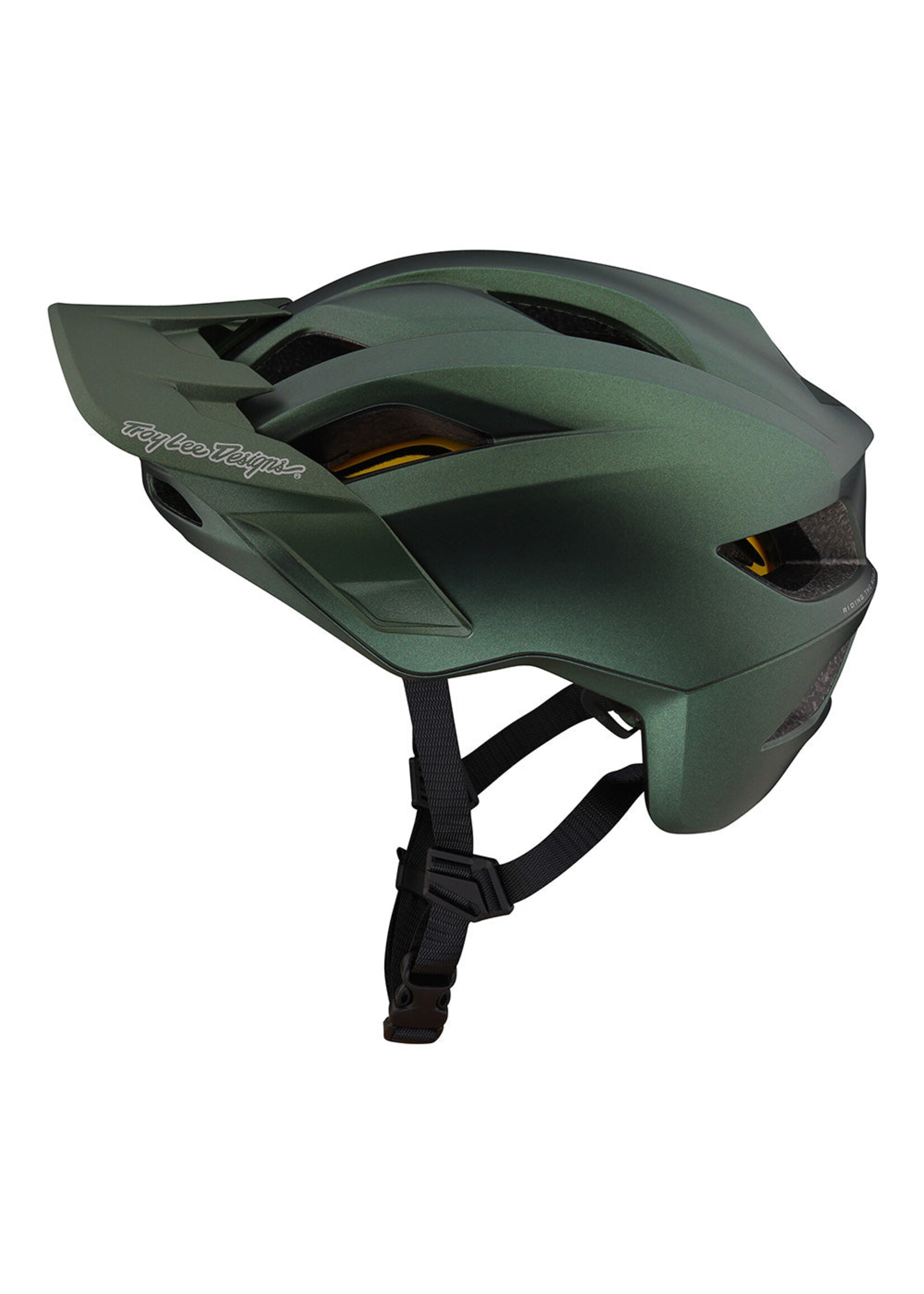 Troy Lee Designs Youth Flowline Helmet with MIPS - Orbit Forest Green