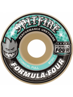 Spitfire F4 97a CONICAL FULL Wheels - 58mm White/Turquoise
