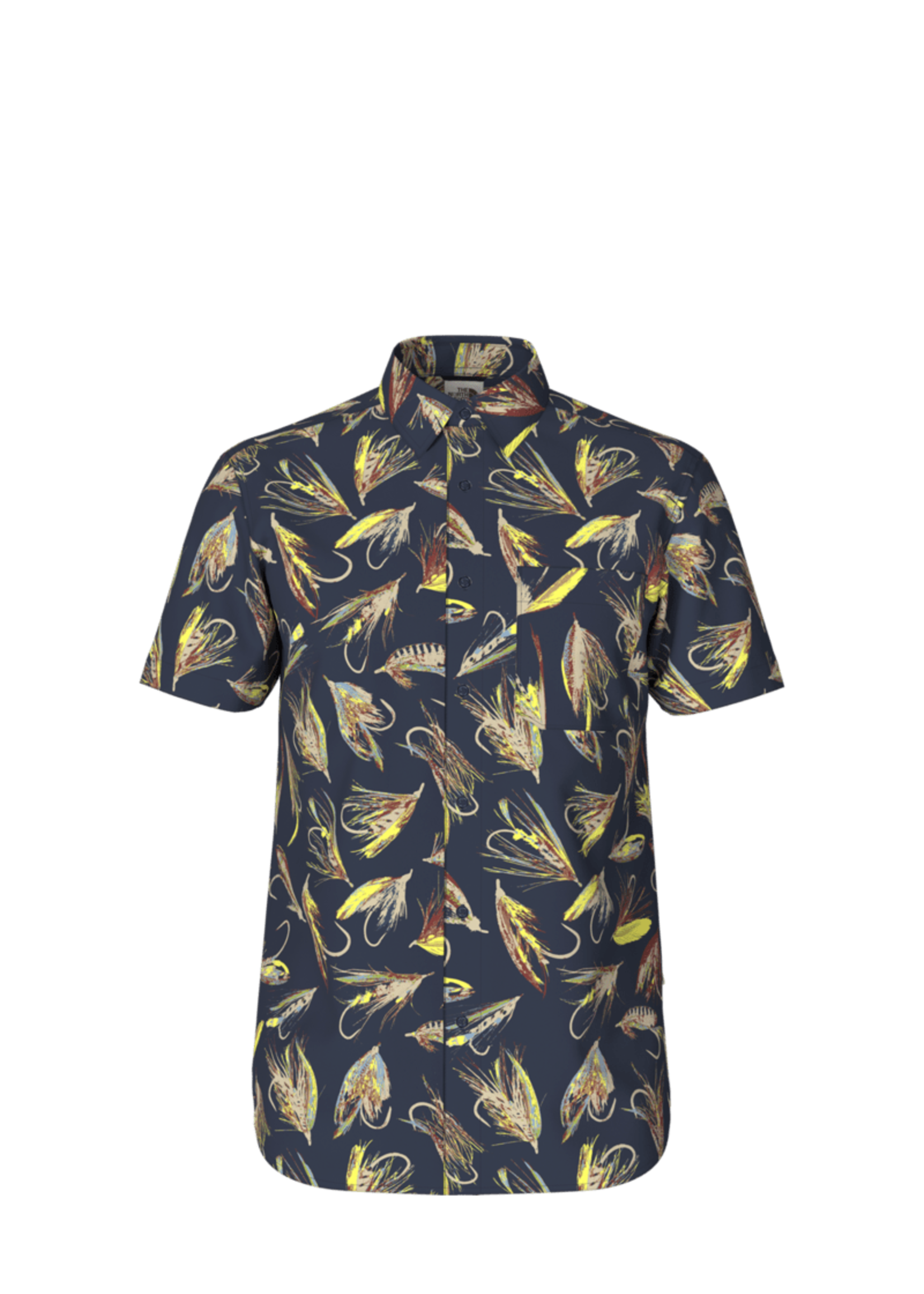 The North Face Men's Short-Sleeve Baytrail Pattern Shirt - Summit Navy Hand Tied Fly