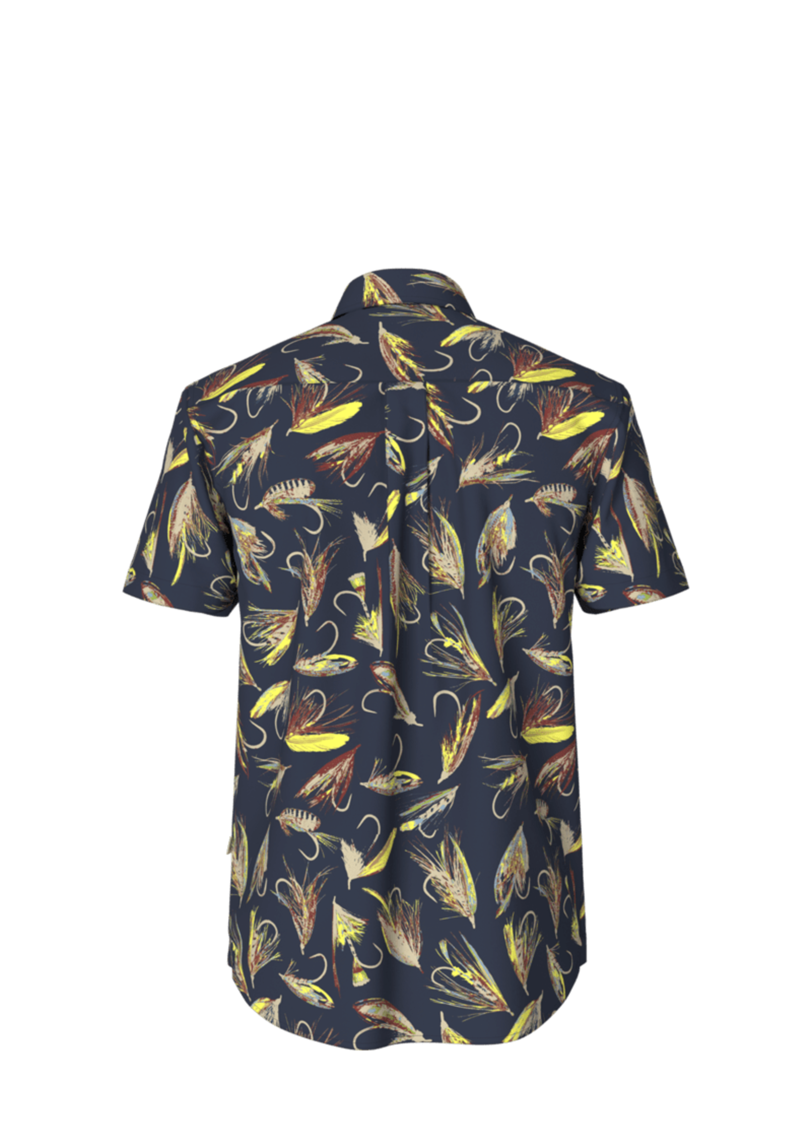 The North Face Men's Short-Sleeve Baytrail Pattern Shirt - Summit Navy Hand Tied Fly