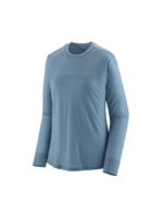 Patagonia Women's L/S Cap Cool Merino Blend Graphic Shirt - Grey