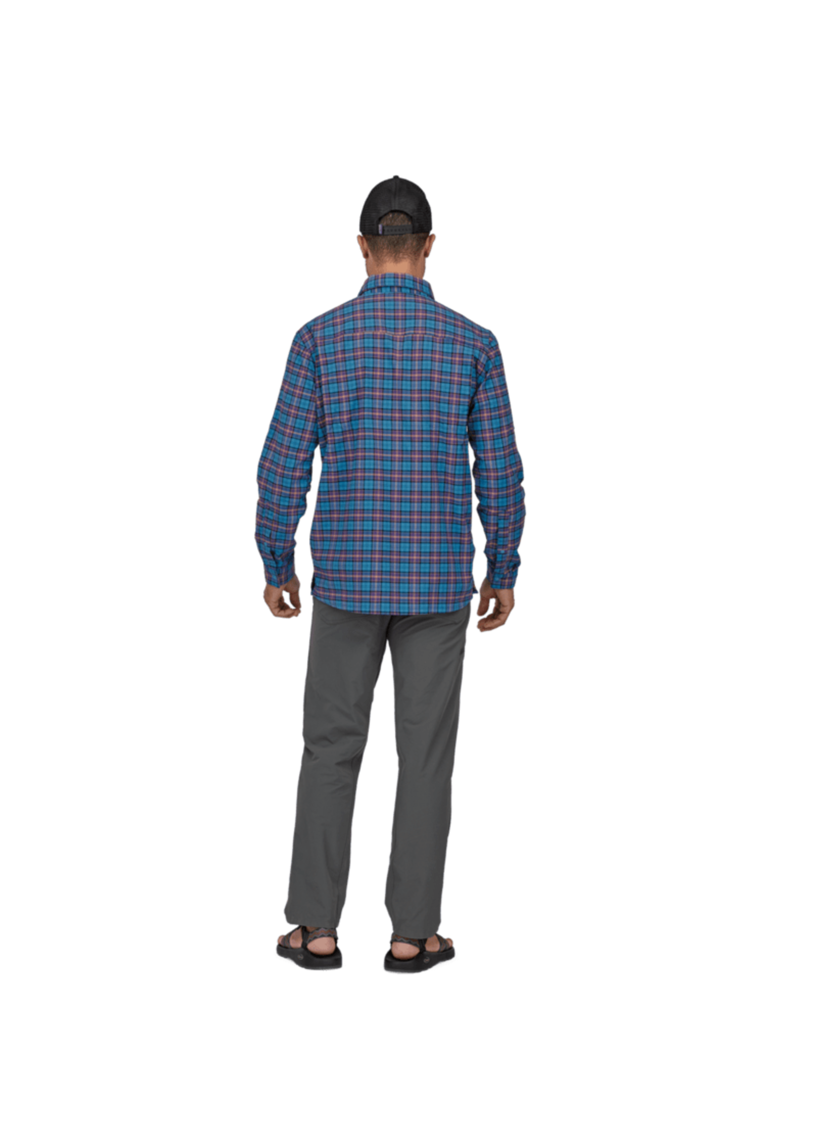 Patagonia Men's Early Rise Stretch Shirt On the Fly: Anacapa Blue