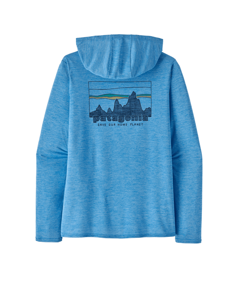 Patagonia Women s Capilene Cool Daily Graphic Hoody 73 Skyline Vessel Blue X Dye L