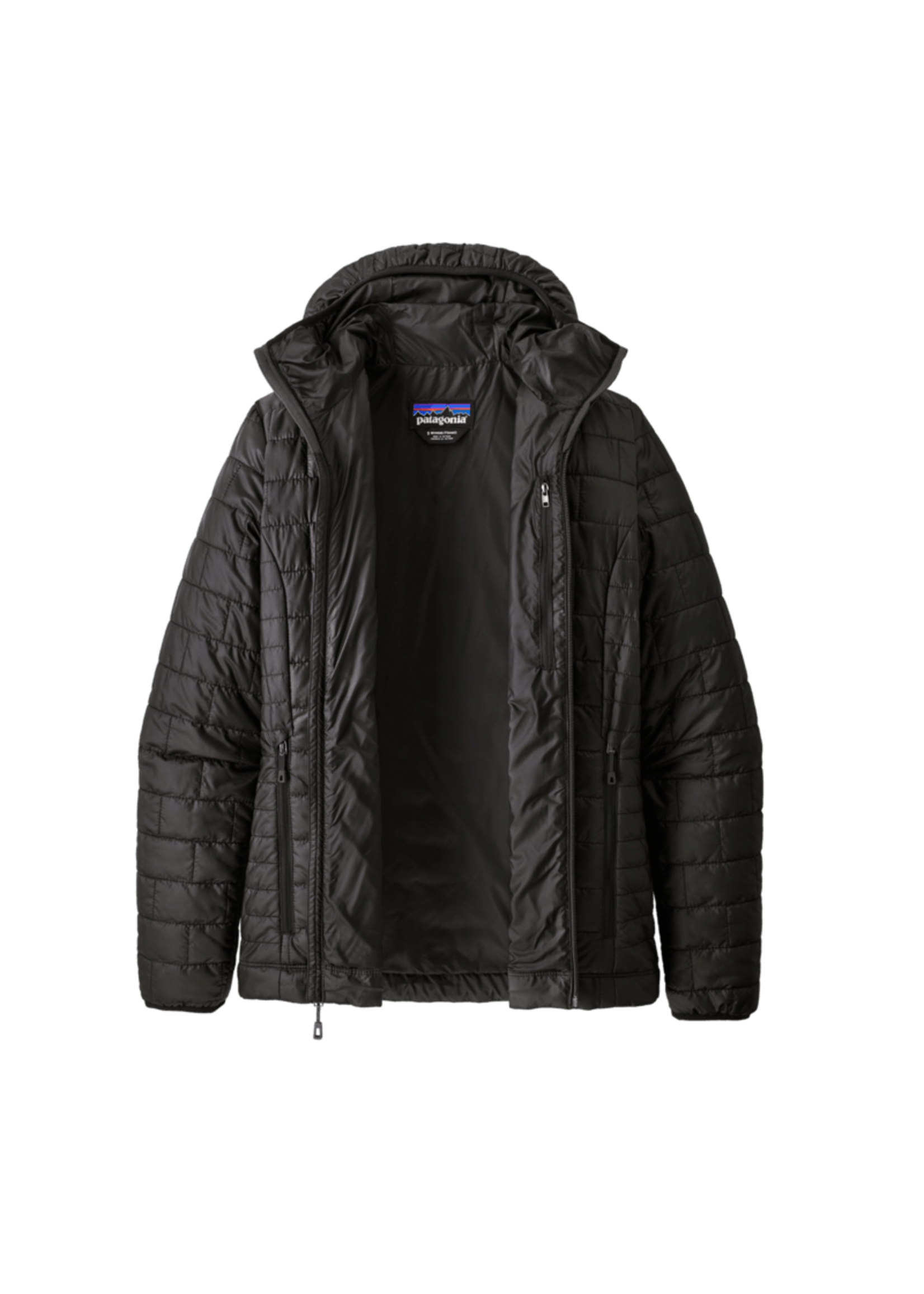 Patagonia nano puff hoody womens black hot sale