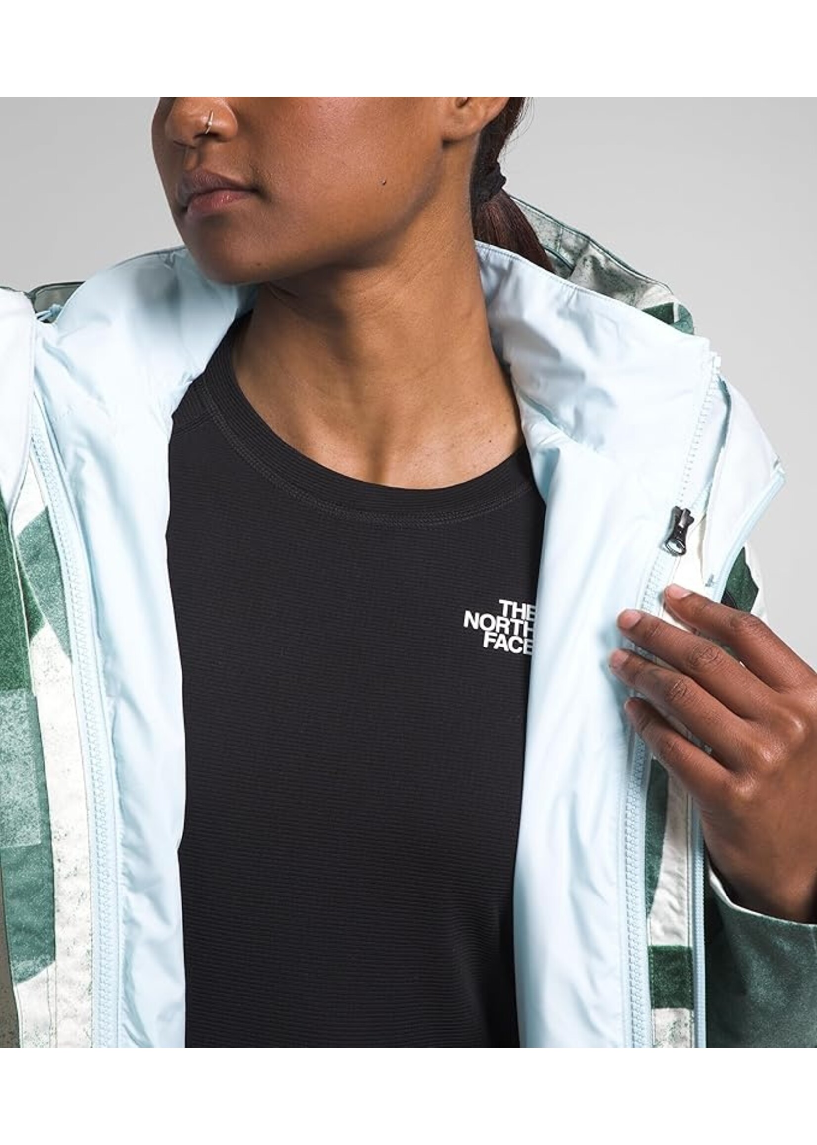 The North Face Women s Clementine Tri Jacket Sage Half Dome Print Pathfinder of WV