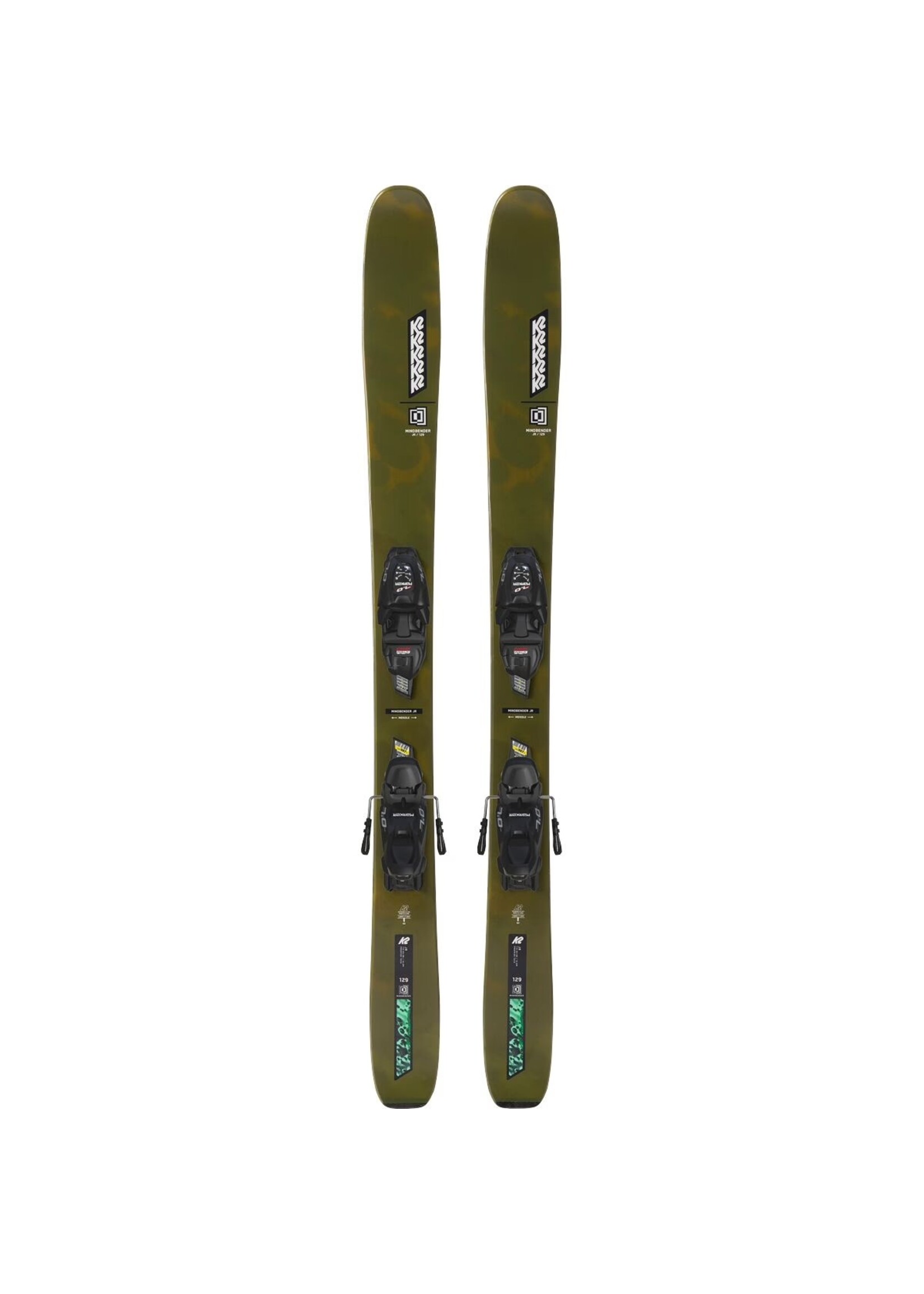 k2 70 ski K2 Mindbender Jr Skis + FDT 7.0 Bindings - Kids' 2026