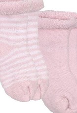 Chaussettes pour nouveau-né (2 paires) rose/rayures roses