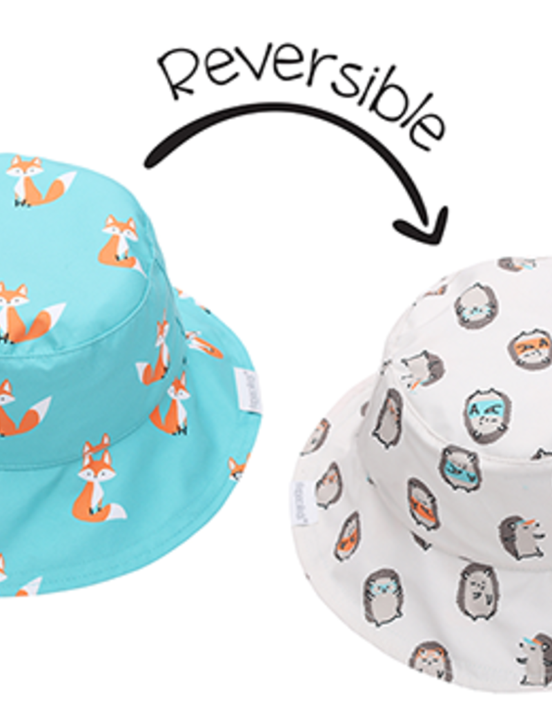 Chapeau Soleil Reversible Renard Et Herisson Bebe Loup