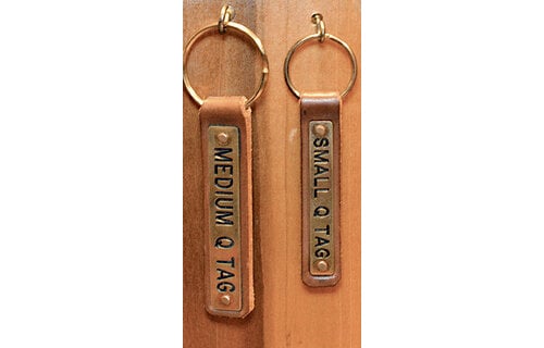 Leather "Q" Key Tag