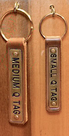 Leather "Q" Key Tag