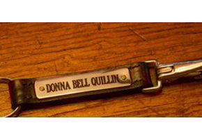 Leather Key Q Tag w/ Snap