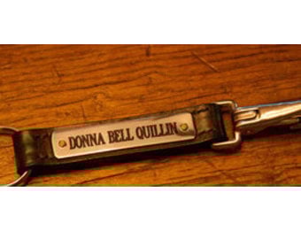 Leather Key Q Tag w/ Snap