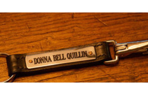 Leather Key Q Tag w/ Snap