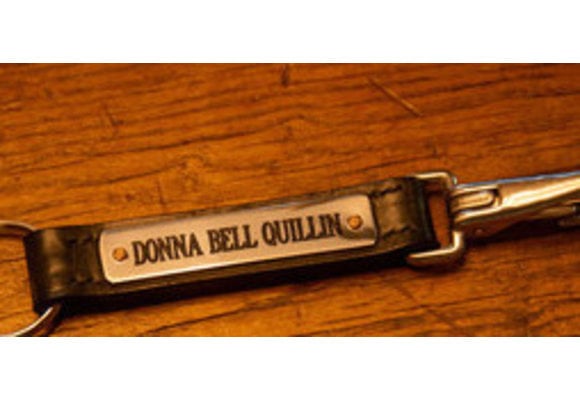 Leather Key Q Tag w/ Snap