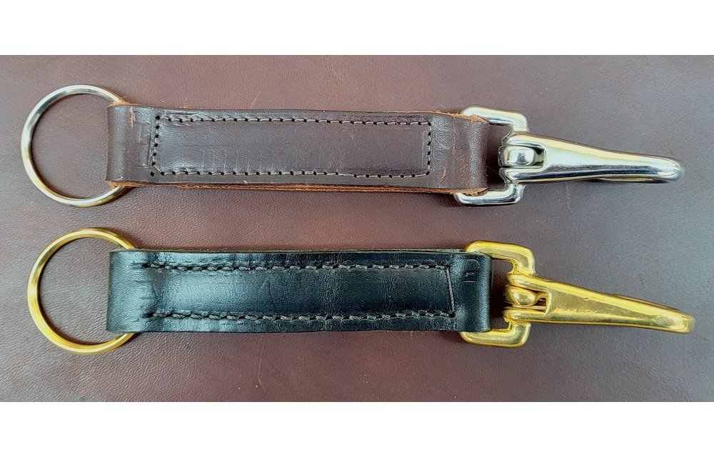 Leather Key Q Tag w/ Snap