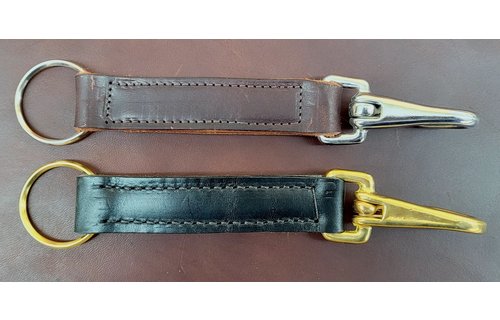 Leather Key Q Tag w/ Snap
