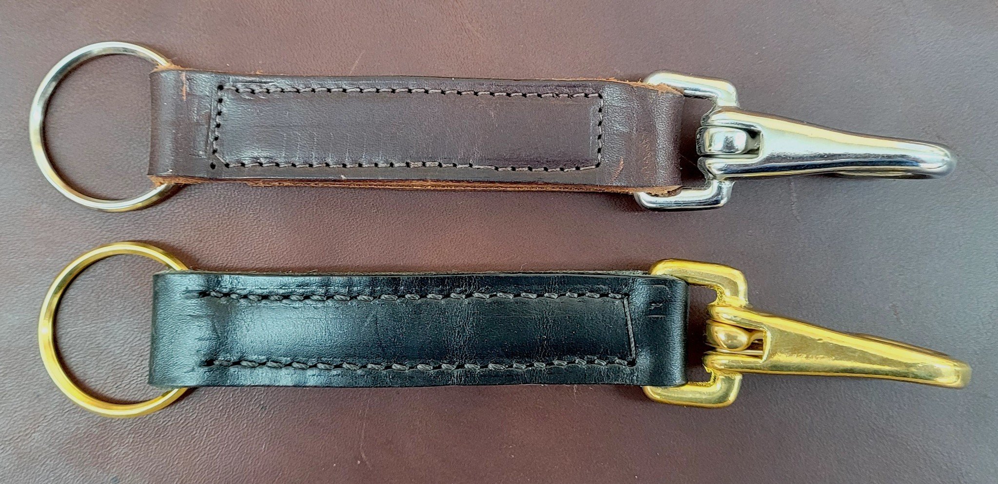 Leather Key Q Tag w/ Snap