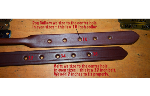 Leather Hildi Stitched Collar