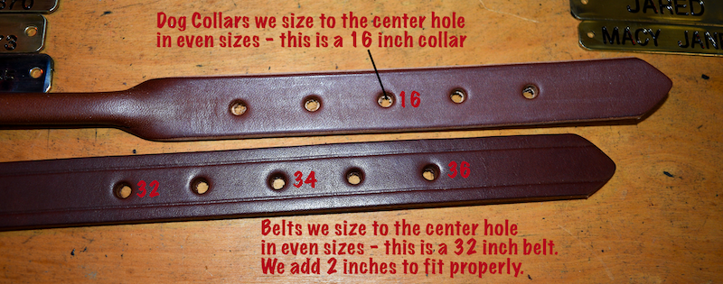 Leather Hildi Stitched Collar