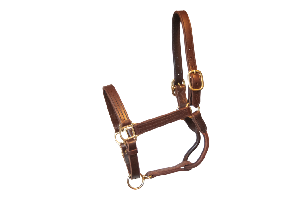 Leather Halter Old Friends Lined Nose & Adjustable Chin