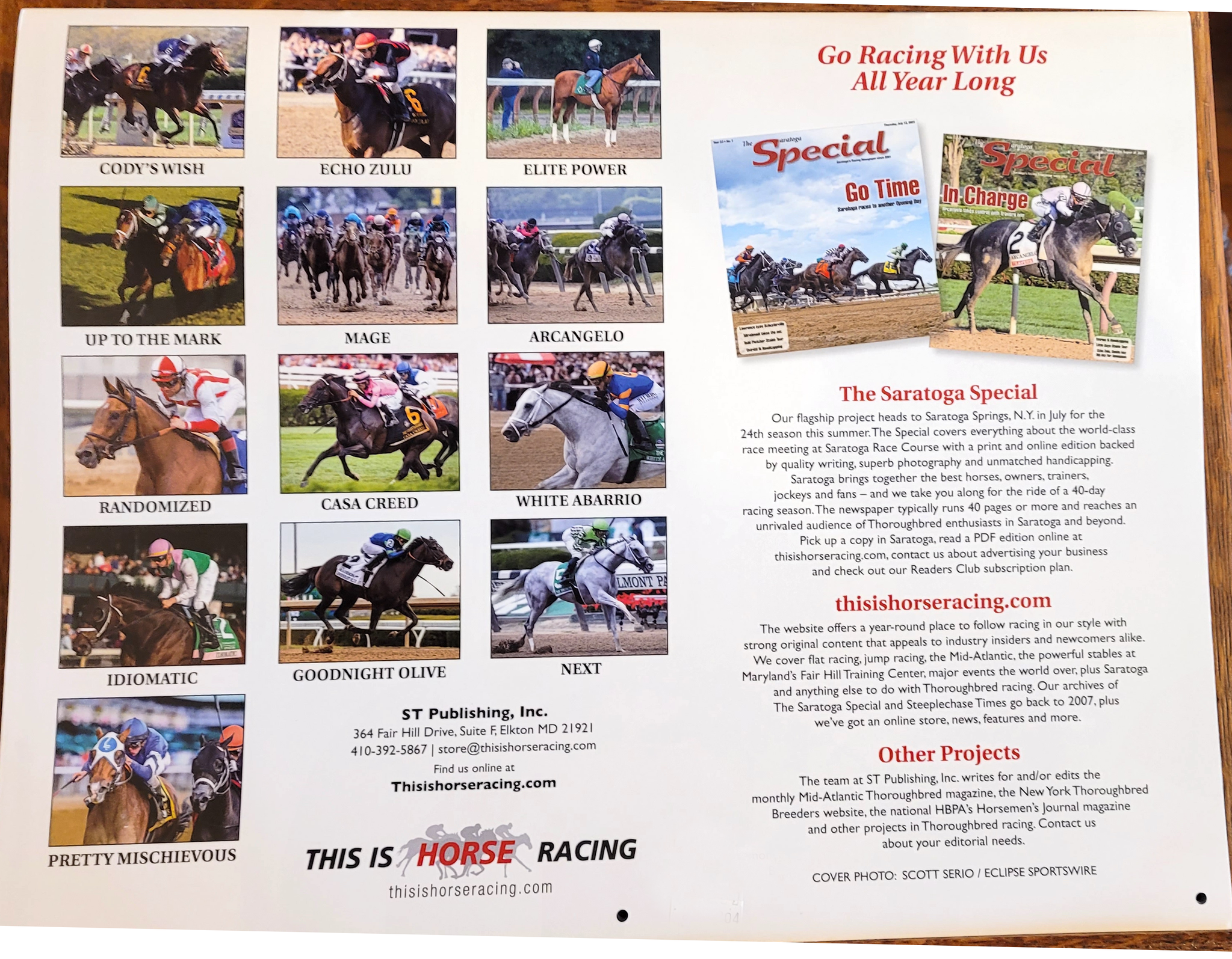 Thoroughbred Racing Calendar/10-204