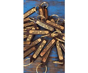 Leather Kentucky Key Tag - Custom Leather Horse Halters & Tack