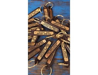 Leather Kentucky Key Tag