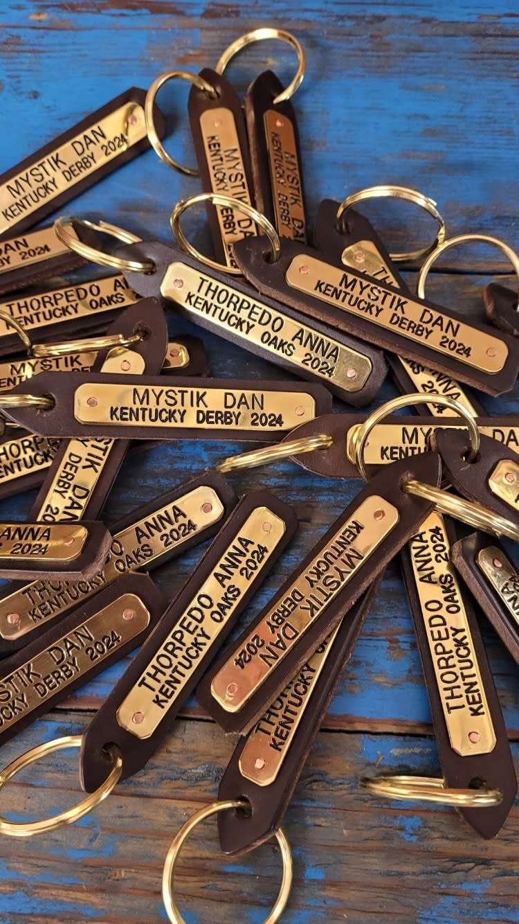 Leather Kentucky Key Tag
