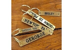 Authentic Large brass key chain