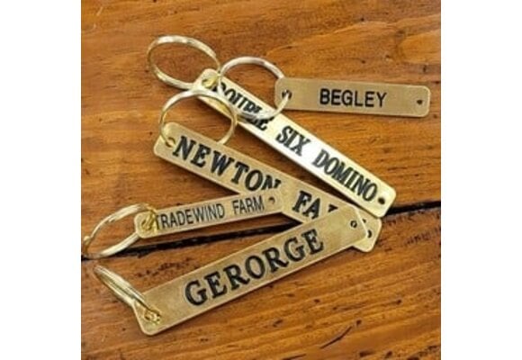 Authentic Large brass key chain