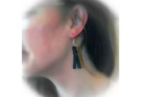 Braided Leather Earrings