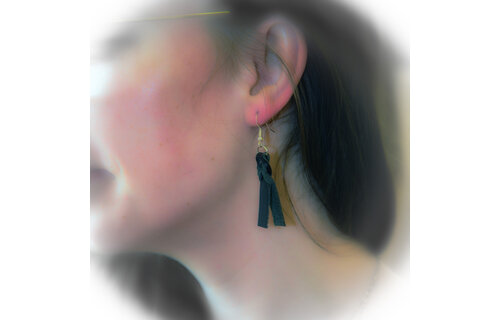 Braided Leather Earrings