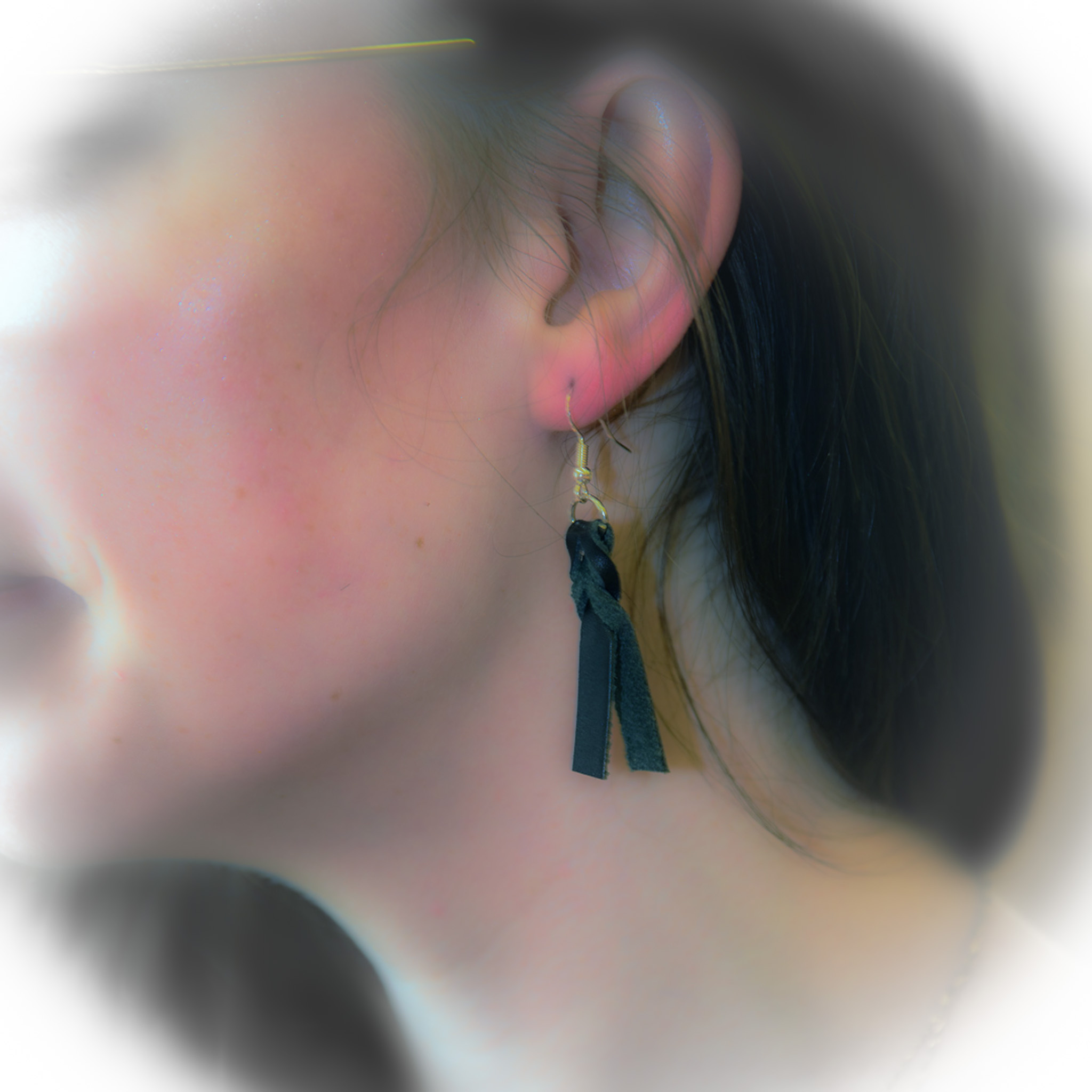 Braided Leather Earrings